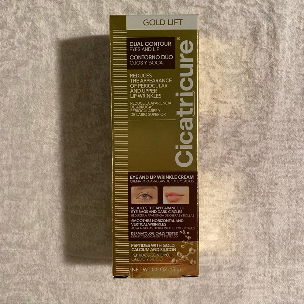 -Cicatricure Gold Lift Dual Contour Eyes & Lips Wrinkle Cream 0.5 oz